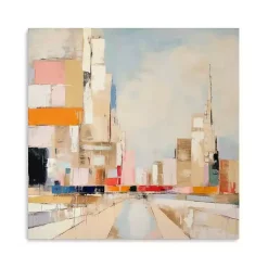 Kirklands Home Colorblock Skyline Canvas Art Print Multi New