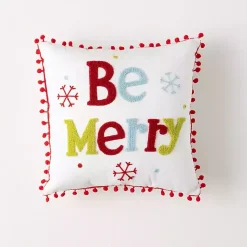 Christmas Pillows>Kirklands Home Colorful Be Merry Christmas Pillow