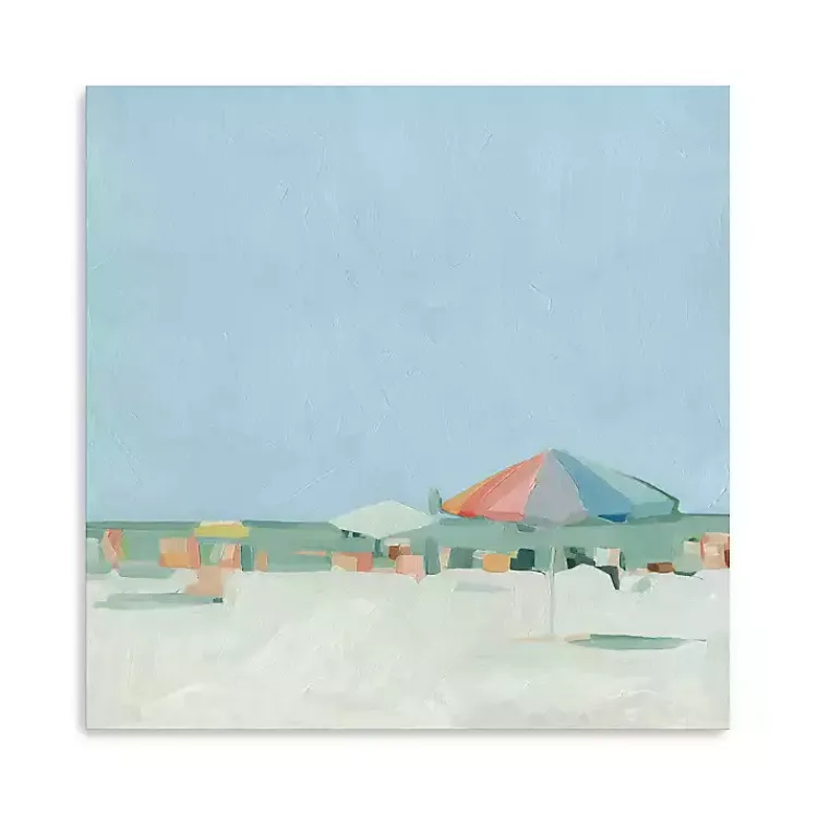 Kirklands Home Colorful Beach Summer Pallete Canvas Art Print Blue