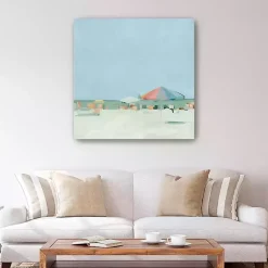 Kirklands Home Colorful Beach Summer Pallete Canvas Art Print Blue