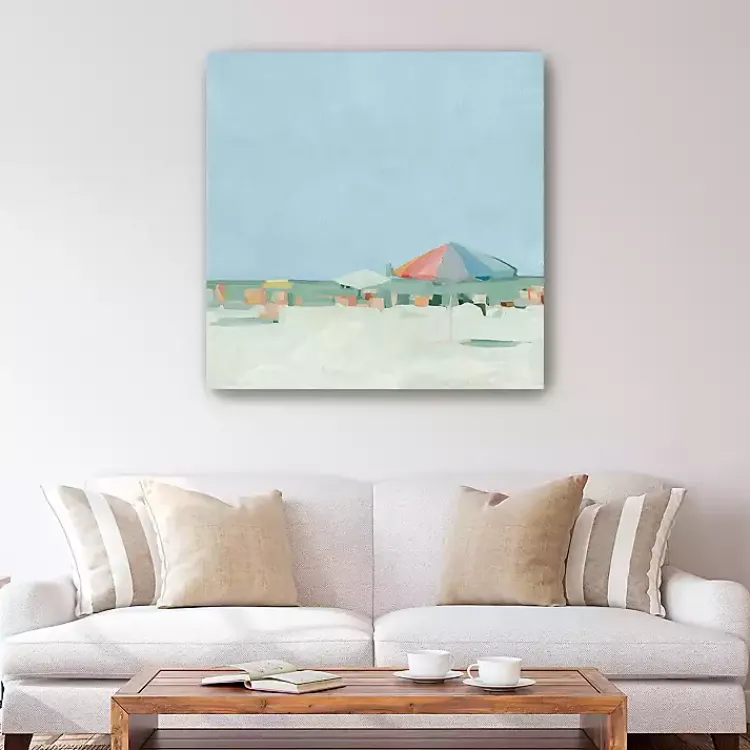 Kirklands Home Colorful Beach Summer Pallete Canvas Art Print Blue