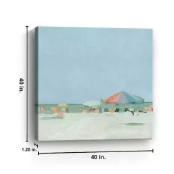 Kirklands Home Colorful Beach Summer Pallete Canvas Art Print Blue