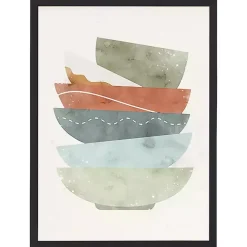 Kirklands Home Colorful Bowls Framed Art Print Multir New