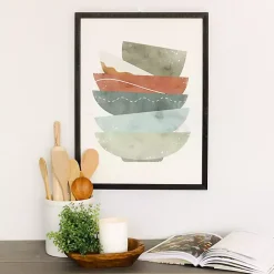 Kirklands Home Colorful Bowls Framed Art Print Multir New