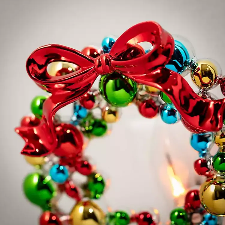 Christmas Decorations>Kirklands Home Colorful Christmas Wreath Nightlight Green