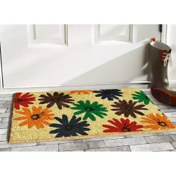 Kirklands Home Colorful Daisies Doormat Multi Best