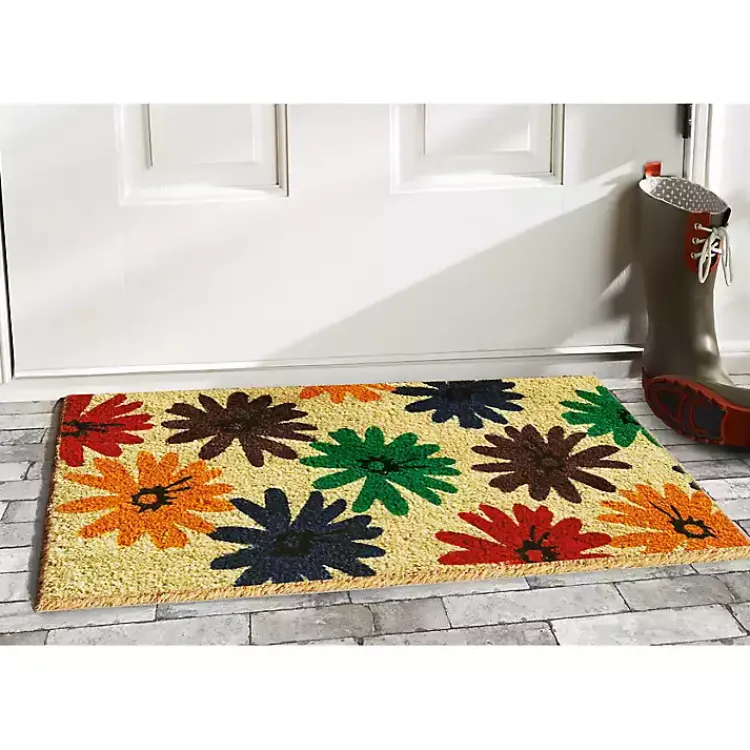 Kirklands Home Colorful Daisies Doormat Multi Best
