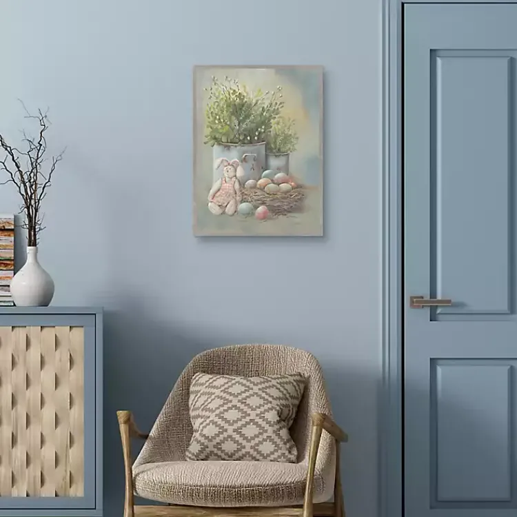 Easter Decorations>Kirklands Home Colorful Eggs Rustic Easter Canvas Wall Art