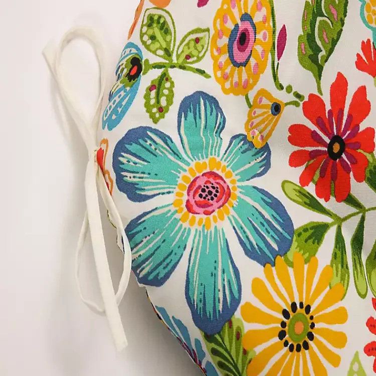 Kirklands Home Colorful Floral Outdoor Seat Cushions, Set of 2 Multi Hot