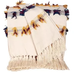 Blankets & Throws>Kirklands Home Colorful Fringe Stripe Throw Multi