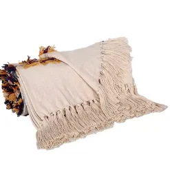 Blankets & Throws>Kirklands Home Colorful Fringe Stripe Throw Multi