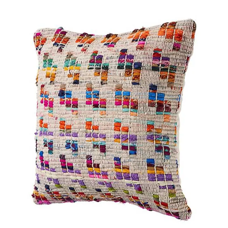Pillows>Kirklands Home Colorful Geometric Handwoven Throw Pillow Multi
