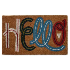Kirklands Home Colorful Hello Coir Doormat Outlet