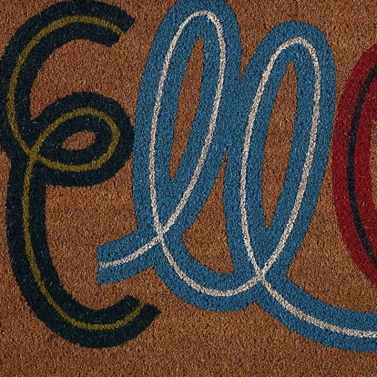 Kirklands Home Colorful Hello Coir Doormat Outlet