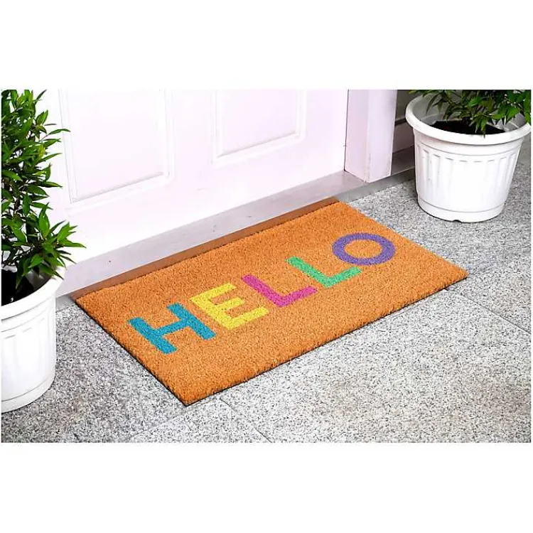 Kirklands Home Colorful Hello Doormat Outlet