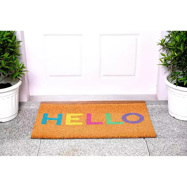 Kirklands Home Colorful Hello Doormat Outlet