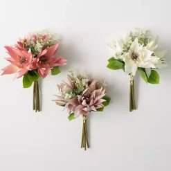 Stems & Bouquets>Kirklands Home Colorful Lotus Flower Bundles, Set of 3