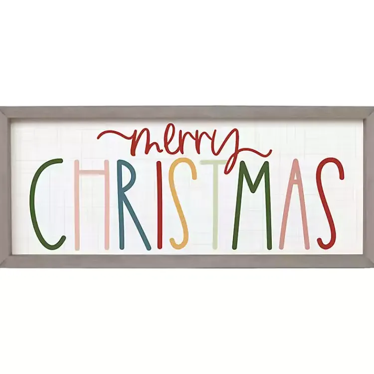 Christmas Decorations>Kirklands Home Colorful Merry Christmas Wall Plaque