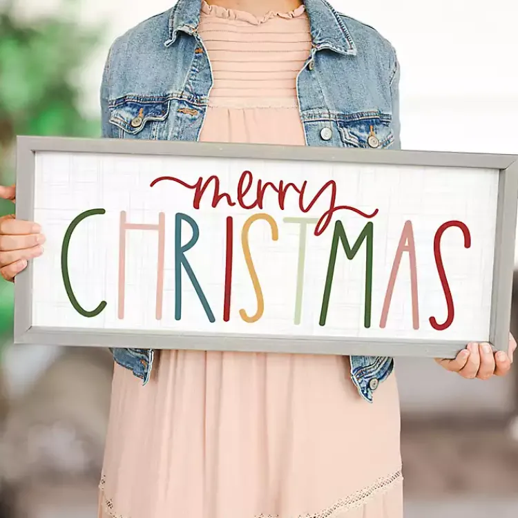 Christmas Decorations>Kirklands Home Colorful Merry Christmas Wall Plaque