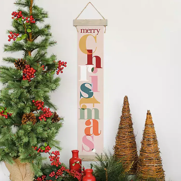 Christmas Art & Wall Decor>Kirklands Home Colorful Merry Christmas Hanging Wall Plaque