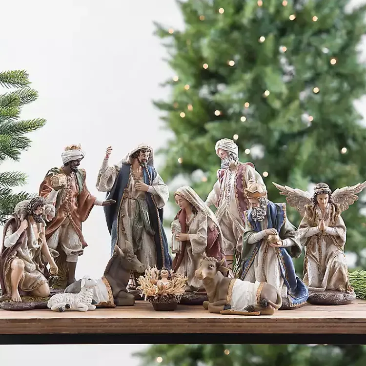 Christmas Decorations>Kirklands Home Colorful Nativity Scene, Set of 11