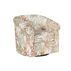 Kirklands Home Colorful Ocean Bonnie Swivel Accent Chair Green