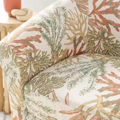 Kirklands Home Colorful Ocean Bonnie Swivel Accent Chair Green