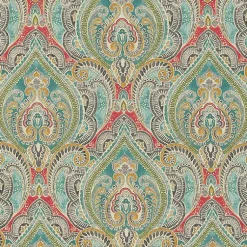 Kirklands Home Colorful Paisley Outdoor Seat Cushions, Set of 2 New