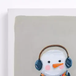 Christmas Art & Wall Decor>Kirklands Home Colorful Snowman Canvas Art Print