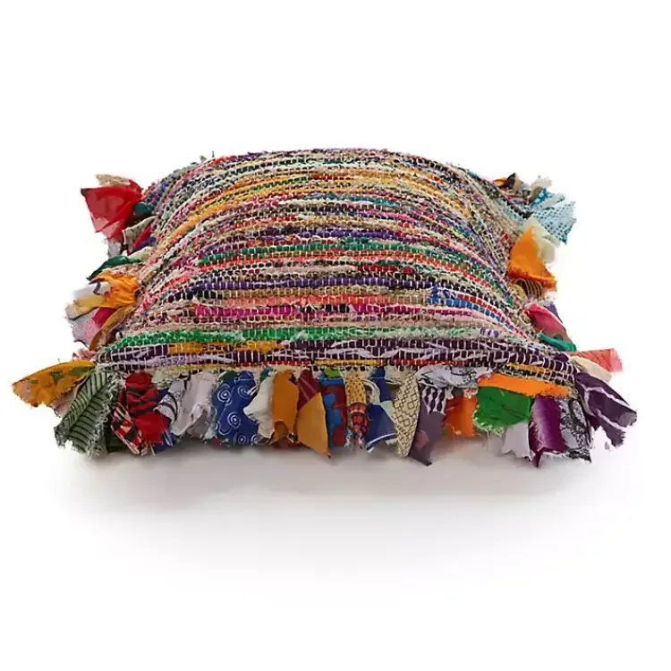 Pillows>Kirklands Home Colorful Striped Shabby Chic Throw Pillow Multi