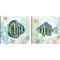 Kirklands Home Colorful Swim Canvas Art Prints, Set of 2 New