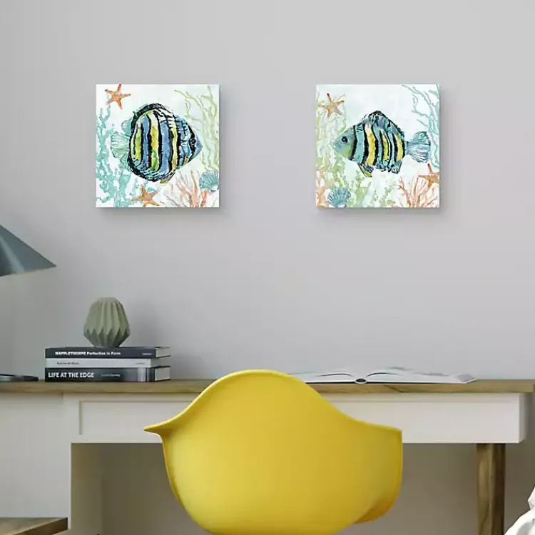 Kirklands Home Colorful Swim Canvas Art Prints, Set of 2 New
