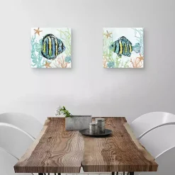 Kirklands Home Colorful Swim Canvas Art Prints, Set of 2 New