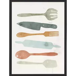 Kirklands Home Colorful Utensils Framed Art Print Outlet