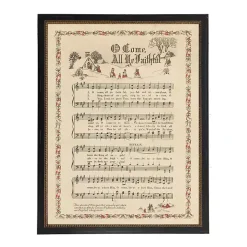 Christmas Art & Wall Decor>Kirklands Home Come All Ye Faithful Framed Print Tan