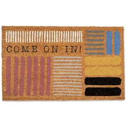Kirklands Home Come On In Colorful Stripes Doormat Multi