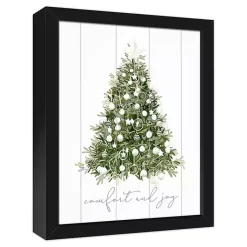 Christmas Art & Wall Decor>Kirklands Home Comfort and Joy Tree Framed Canvas Art Print