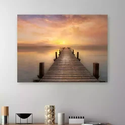 Kirklands Home Comfort Bay Sunset Canvas Art Print, 48x36 in. New