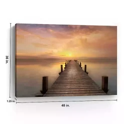 Kirklands Home Comfort Bay Sunset Canvas Art Print, 48x36 in. New