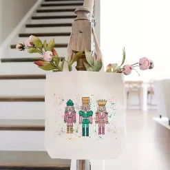 Christmas Decorations>Kirklands Home Confetti Nutcracker Trio Canvas Tote Bag