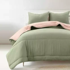 Kirklands Home Coral & Sage Reversible 3-pc. Queen Comforter Set Sale