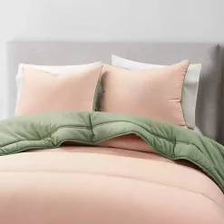 Kirklands Home Coral & Sage Reversible 3-pc. Queen Comforter Set Sale