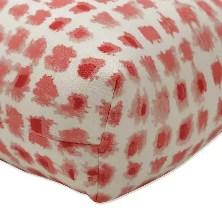 Kirklands Home Coral Checkered Outdoor Bench Cushion Outlet