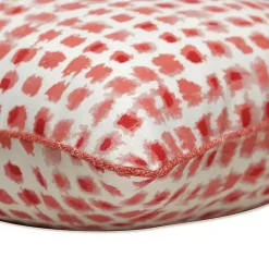 Kirklands Home Coral Checkered Outdoor Pillows, Set of 2 Clearance