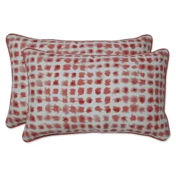 Kirklands Home Coral Dotted Outdoor Lumbar Pillows, Set of 2 Discount