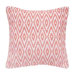 Pillows>Kirklands Home Coral Harlequin Indoor/Outdoor Pillow