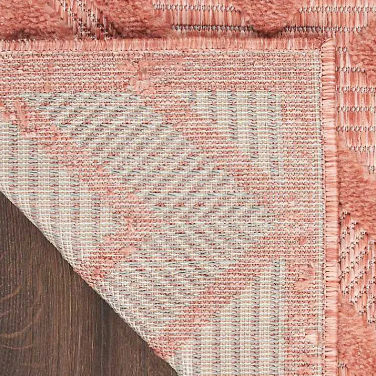 Kirklands Home Coral Diamond Indoor/Outdoor Area Rug, 5x7 Orange Clearance