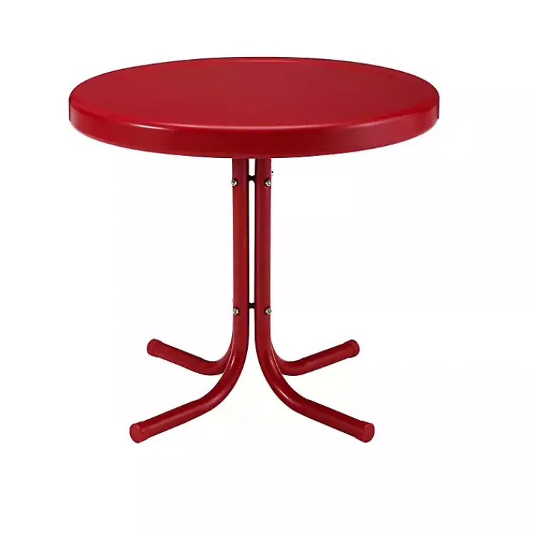 Kirklands Home Coral Metal Outdoor Side Table Red Sale