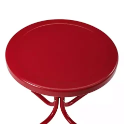 Kirklands Home Coral Metal Outdoor Side Table Red Sale