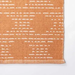 Kirklands Home Coral Shibori Outdoor Area Rug, 5x7 Orange Hot